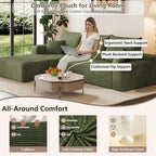 95" Cloud Sectional Couch with L-Shape Chaise, Modular Comfy Sofa Chaise Longue - Image 3