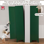 71" Metal Armoire Wardrobe Closet, Steel Clothing Storage Cabinet - Image 7
