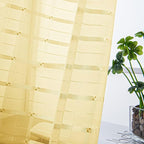 SpaceDresser Check Sheer Curtains 54 Inches Long - Image 2