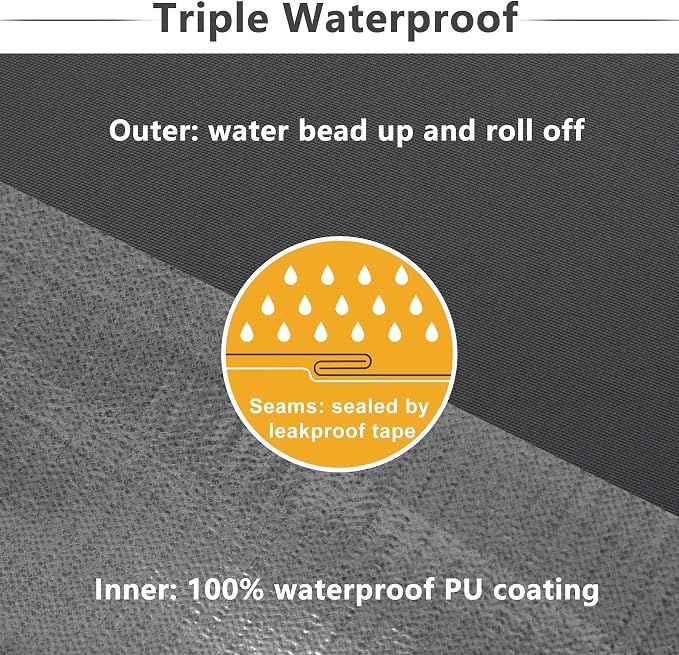 Favoyard Patio Chair Cushions 17 x 16 x 2 Inch Waterproof Outdoor Seat Cushions - Image 4