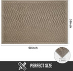 Sturdy Front Door Mat, Absorbent Muddy Dirt Resist Welcome Door Mats Outdoor - Image 2