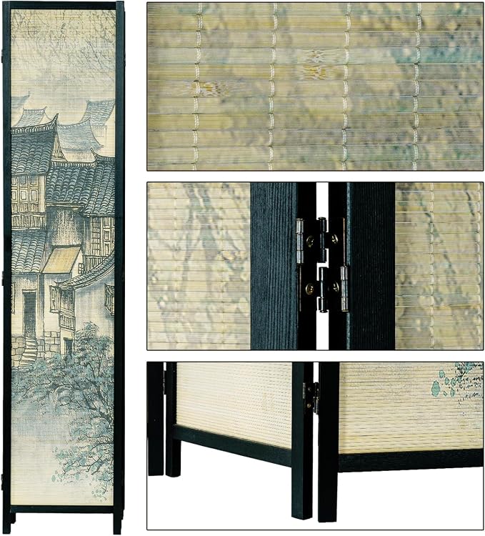 MyGift 6 Panel Room Divider Privacy Partition - Image 4