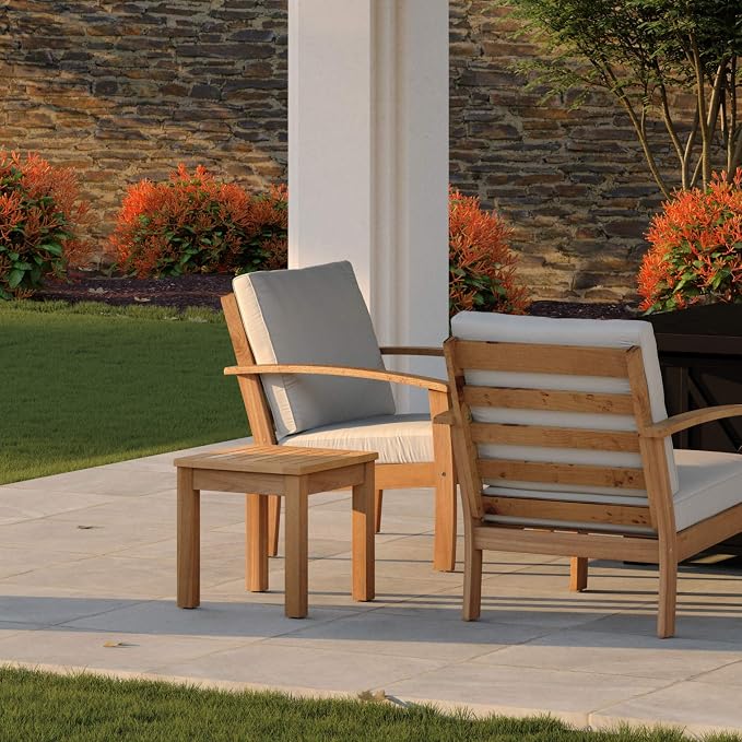 Balkene Home 63407 Lio Oslo Solid Wood Indoor/Outdoor Side Table Light Brown - Image 2