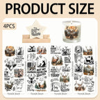 4 Sheets Rub on Transfers for Crafts, Forest Deer Furniture Transfers for Wood - Image 2