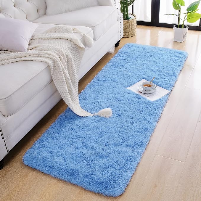 Chicrug Soft Runner Rug for Bedroom Living Room Plush Fluffy Rugs 2x6 | Shag - Image 5