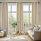 MIULEE Blackout Curtains for Bedroom 2 Panels 40 x 90 Inch Long Cream Beige | - Image 6