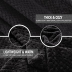 Exclusivo Mezcla Large Waffle Fleece Throw Blanket - Image 4