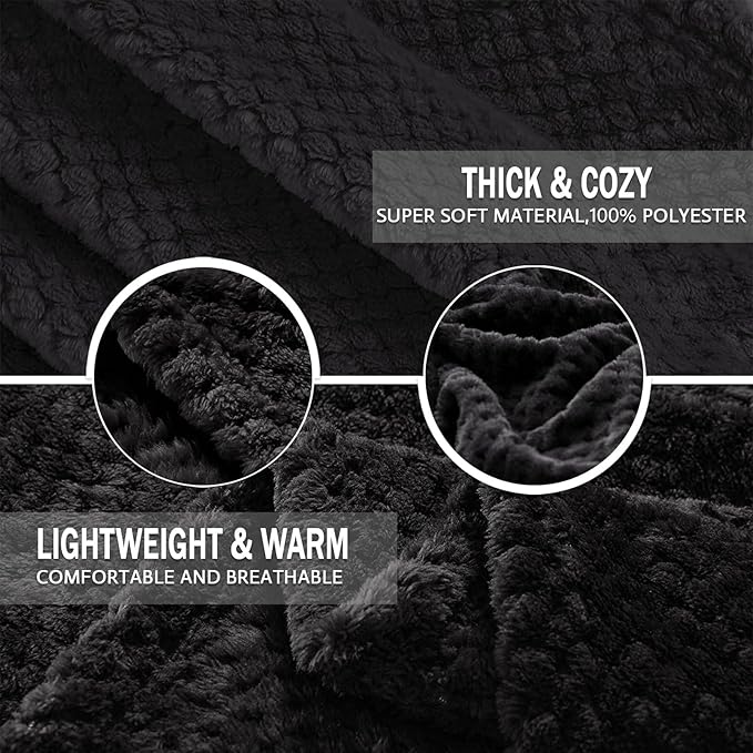 Exclusivo Mezcla Large Waffle Fleece Throw Blanket - Image 4
