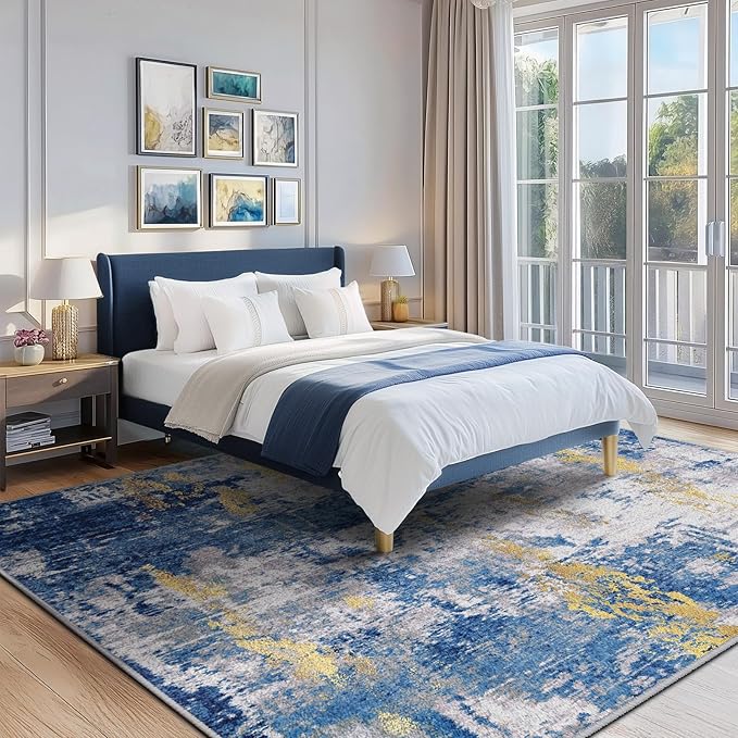 RELEANY Washable 7'x9' Abstract Area Rug - Image 3