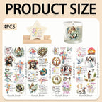 4 Sheets Rub on Transfers for Crafts, Bible Quotes Furniture Transfers for Wood - Image 2