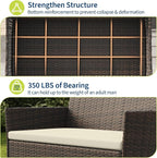 GAOMON 4-Piece Patio Furniture Set, Modern PE Rattan Conversation Set - Image 5