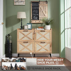 Barnyatoh Shoe Storage Cabinet, Boho Shoe Organizer - Image 3