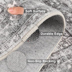 Yamaziot Washable Runner Rug, 2x8 Non-Slip Boho Vintage Hallway Kitchen Rug | - Image 3