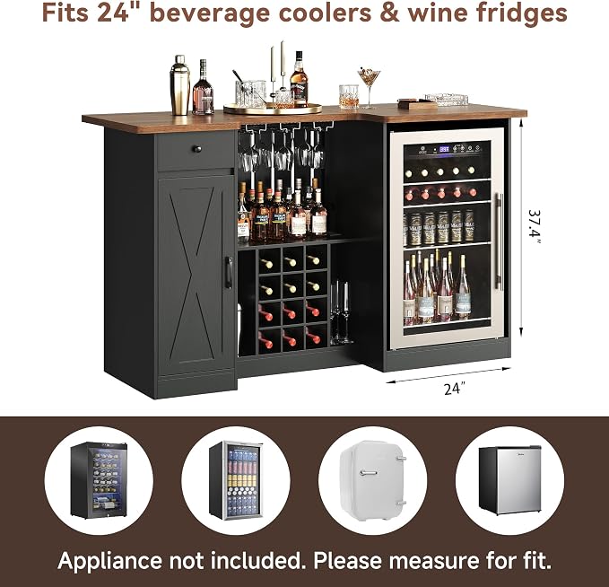 72" U-Shape Liquor Cabinet - Image 4