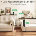 Kitstorack 94.5" Extra Long Behind Couch Table, Adjustable Height Narrow - Image 4