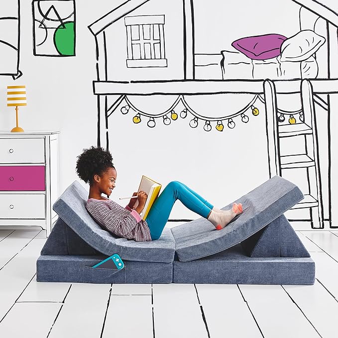 Yourigami Kids and Toddler Play Couch, Convertible Folding Sofa, Durable Foam by Yourigami