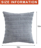 Aegero Pack of 2 Corduroy Decorative Throw Pillow Covers 18x18 InchSoft Boho - Image 7