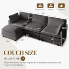 ROWHY 112'' Sectional Cloud Couch - Image 2