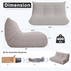 WHGBJA Bean Bag Chairs for Adults, Memory Foam Couch Loveseat Sofa Chair - Image 2