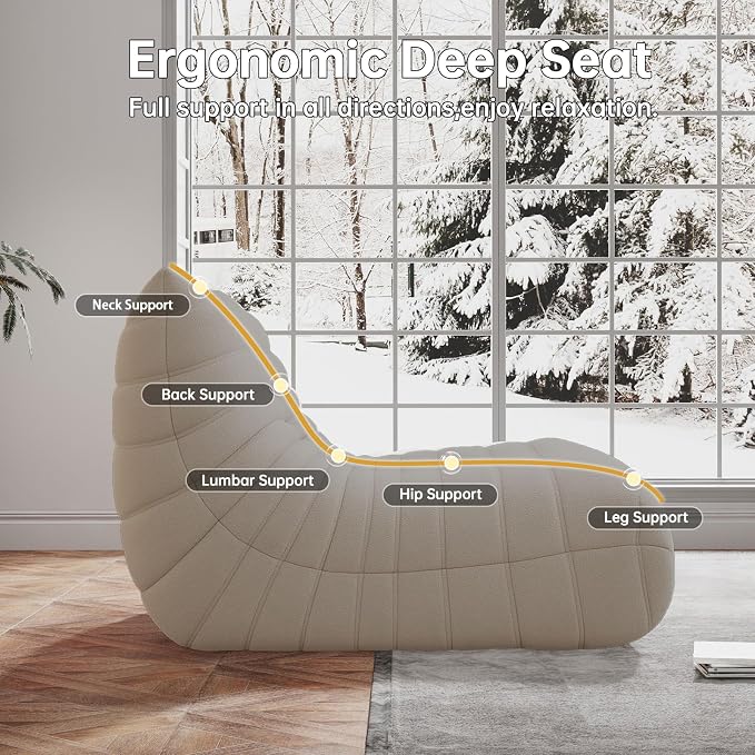WHGBJA Memory Foam Bean Bag Chair - Image 5