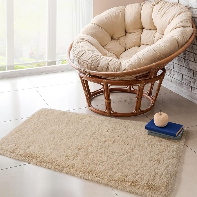 Chicrug Soft Runner Rug for Bedroom Living Room Plush Fluffy Rug 2x4 | Shag - Image 5