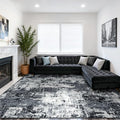 RELEANY Washable 10'x12' Abstract Area Rug by RELEANY