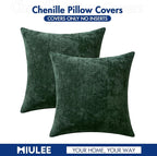 MIULEE Decorative Couch Throw Pillow Covers 20x20 in Christmas Green 2 Pack | - Image 6