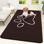 OLANLY Dog Door Mat for Muddy Paws 70x46, Paw Print Design Chenille Mud Mat | by OLANLY