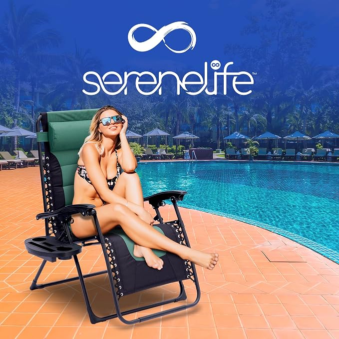 SereneLife Padded Zero Gravity Lounge Chair - Image 9