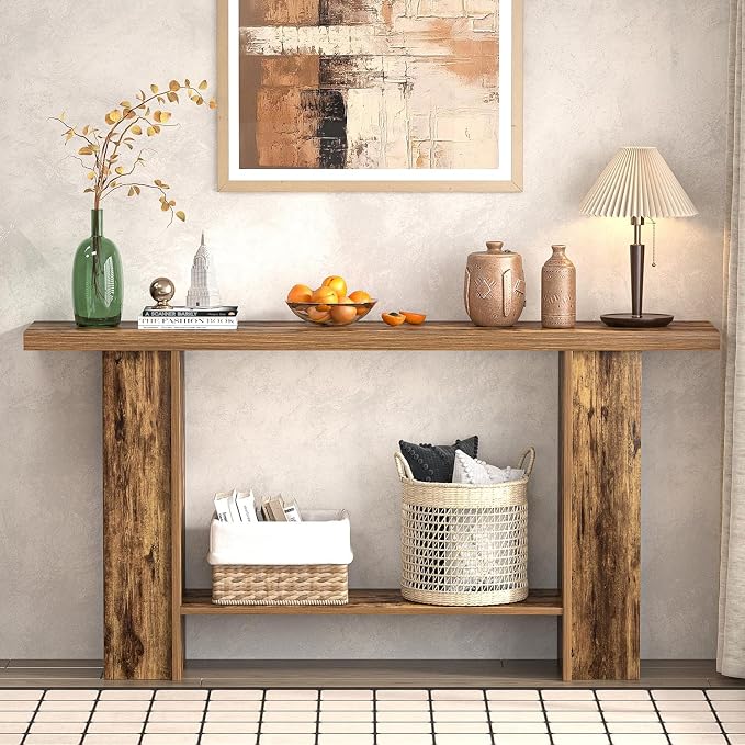 FOLUBAN Console Table for Entryway, Farmhouse Sofa Table - Image 4