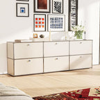 Modern Storage Cabinet White H, Home Office Cabinet, Versatile Free-Standing - Image 2
