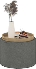 HOMCOM Round Storage Ottoman by HOMCOM