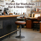 LOKKHAN American Antique Steampunk Deco Vintage Industrial Bar Cafe Stool - Image 4