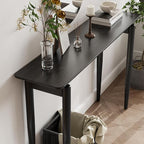 AQIMUELE Wood Console Table Black Entryway Table, Thin Console Table, Sofa - Image 6