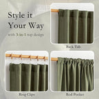 MYSKY HOME Extra Long Sheer Curtains Farmhouse, Sliding Door Curtain - Image 4