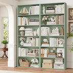 FOTOSOK 6-Tier Open Bookcase and Bookshelf Set of 2, Freestanding Display - Image 4