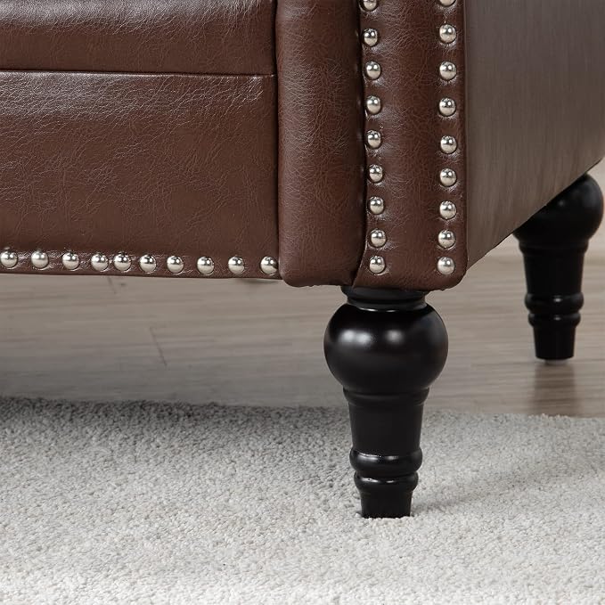 GDFStudio 84" Chesterfield Tufted Sofa Couch - Image 8