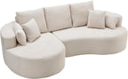 106'' Sectional Curved Sofa Sponge Couch - Image 6