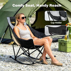 SUNNYFEEL Oversized Rocking Camping Chair 2 Pack, Fully Padded Patio Chair - Image 4