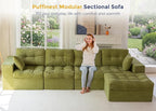 MAXYOYO 132" L Shaped Modular Sectional Sofa - Image 3