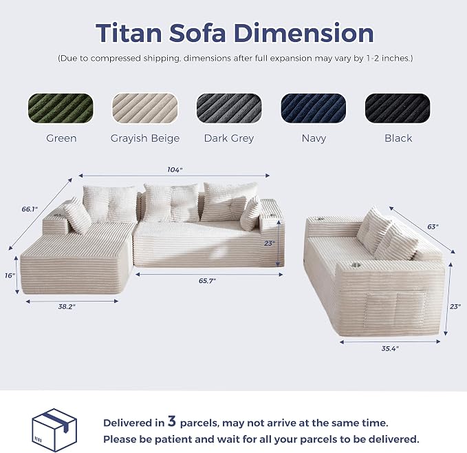 MAXYOYO Modular Sectional Couch - Image 2