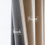 MIULEE Velvet Curtains 52x96 inches 2 Panels Camel Beige Blackout Curtains | - Image 6