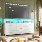 Romorgniz 55" W White Dresser for Bedroom - Image 2