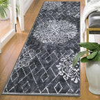 HEBE Hallway Runner Rug 2'x6', Washable Non Slip Kitchen Rug Runner | Soft Boho - Image 8