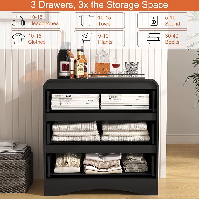 3 Piece Bedroom Set, Dresser and Nightstand Sets - Image 3