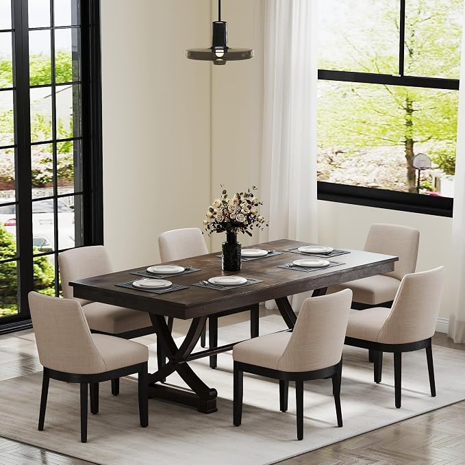 RIVOVA Modern Dining Chairs Set of 6 Comfortable Dining Room Chairs - Image 7