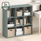 Furinno Cubicle Book Shelf, 9-Cube Bookshelf, Extra Thick Frame Reversible - Image 4
