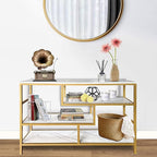 AT-VALY Console Table 4-Tier Storage Shelves Entryway Table Hallway Tables - Image 2