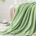 BEDELITE 3D Ribbed Apple Green Fleece Throw Blanket by BEDELITE