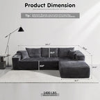 ovios 104" Cloud Boneless Couch - Image 2